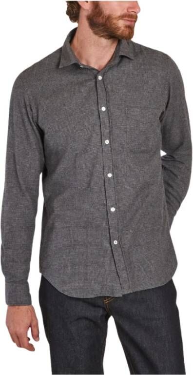 Hartford Storm flanel Houndstooth Overhemd Grijs Heren