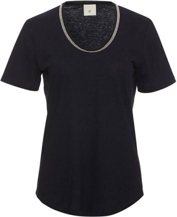 Heartmade Dames Linnen T-Shirt Zwart Dames