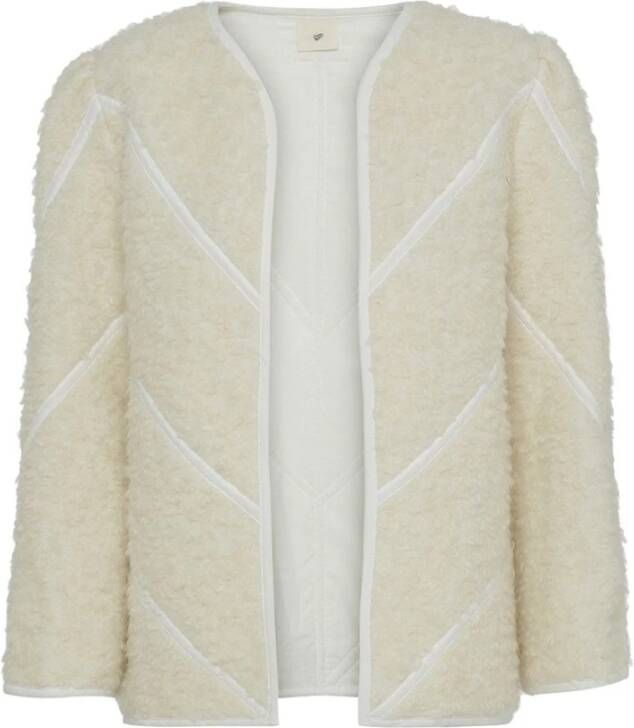 Heartmade Elegante Wollen Blend Jas Beige Dames