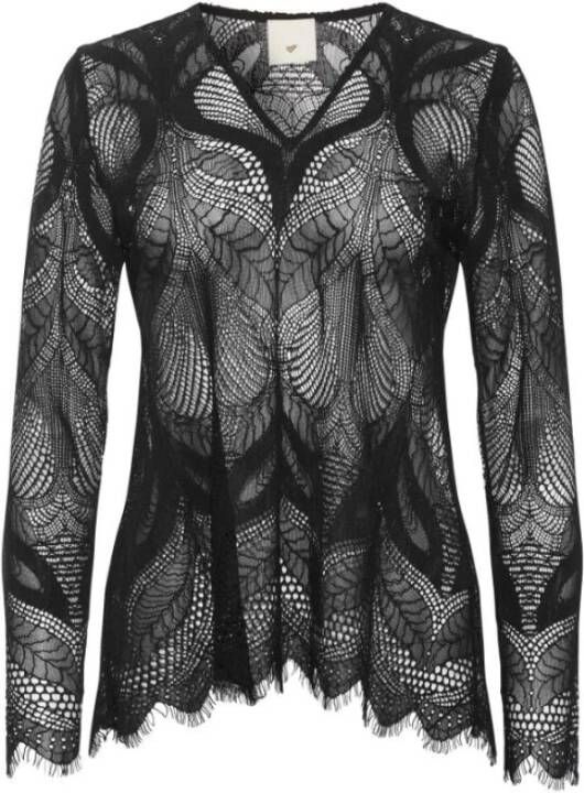 Heartmade -hals gebreide kleding Zwart Dames