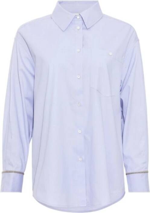 Heartmade Katoenen Overhemd Stijlvol en Comfortabel Blauw Dames