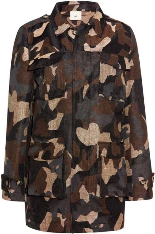 Heartmade Oversized Bont Gevoerde Parka Beige Dames