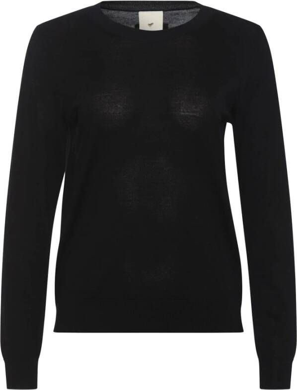 Heartmade Ronde Hals Gebreide Kleding Zwart Dames
