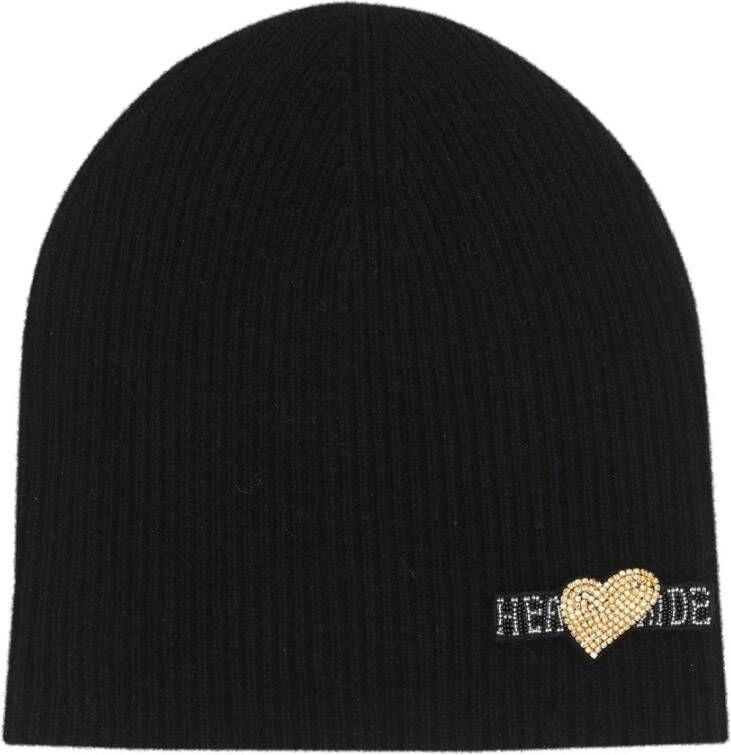 Heartmade Stijlvolle Cashmere Beanie Zwart Dames