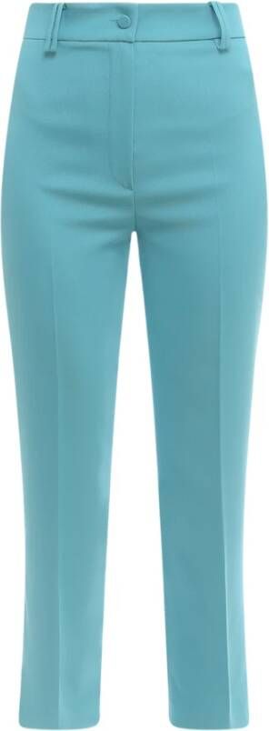 Hebe Studio Cropped Trousers Blauw Dames