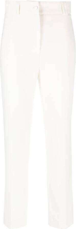 Hebe Studio Slim-fit Trousers White Dames