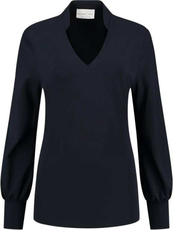 Helena Hart 7369 Top Goldie Transfer Blouse Marine Blauw Dames