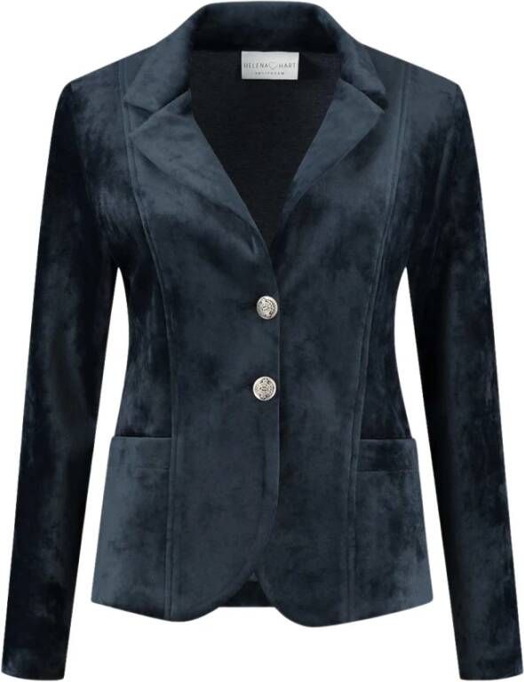 Helena Hart blazer fluweel Blauw Dames