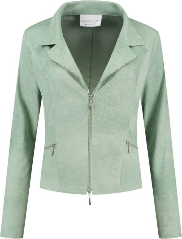 Helena Hart Jacket Zipper Biker 7288 Groen Dames