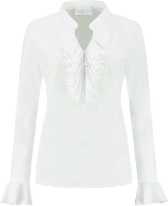 Helena Hart Ruche blouse Wit Dames