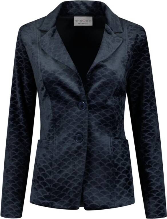 Helena Hart Velours Kort Arcade 7424arc Marine Blauw Dames