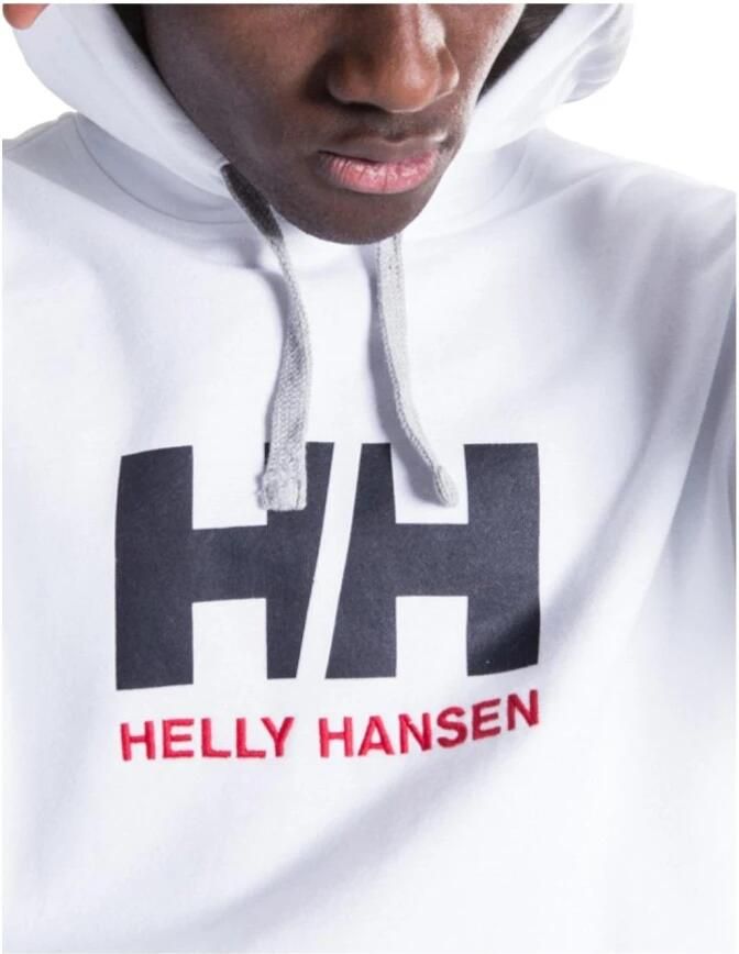 Helly Hansen Dames Katoenen Hoodie met Logo Illustratie White Dames