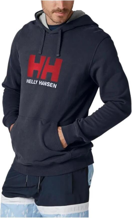 Helly Hansen Sweatshirt Logo Hoodie 33977-597 Blauw Heren - Foto 2