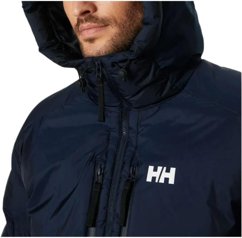 Helly Hansen Marineblauwe Puffy Parka Jas met Lichaamskaarttechnologie Blue Heren