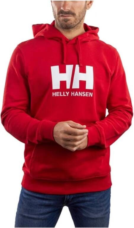 Helly Hansen Hoodie met logo Rood Heren