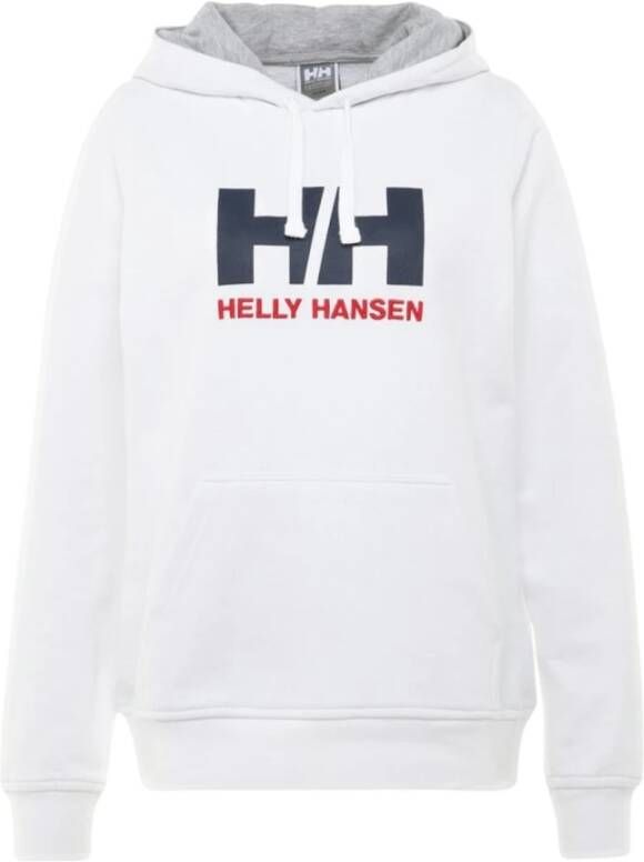 Helly Hansen Zachte biologisch katoenen hoodie met geborstelde fleece voering White Heren