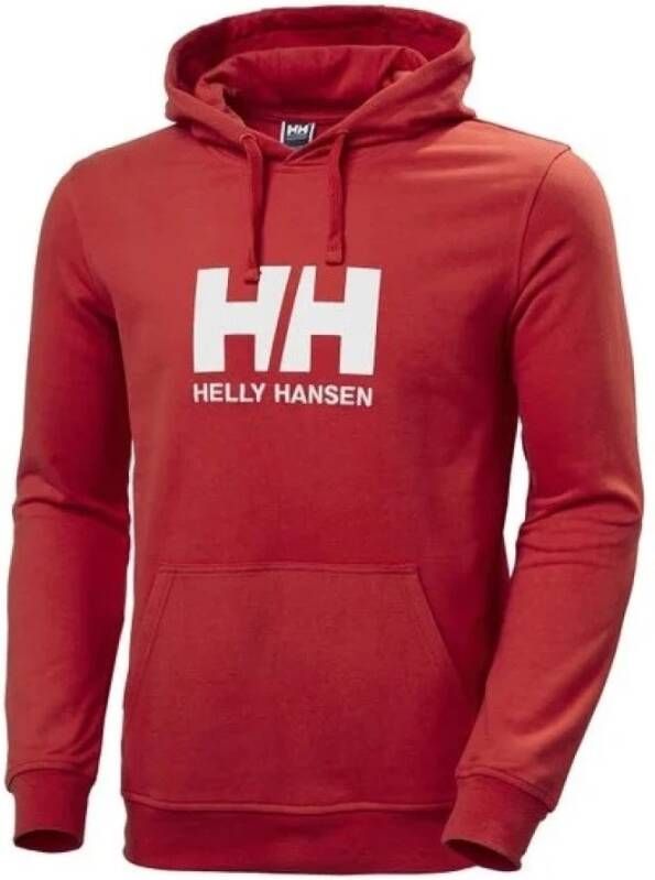 Helly Hansen Logo Hoodie 33977-163 Rood Heren