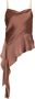 Helmut Lang Ethereal Satijnen Asymmetrische Top Brown Dames - Thumbnail 1