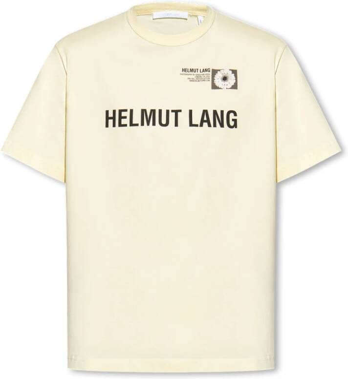 Helmut Lang Bedrukt T-shirt Yellow Heren
