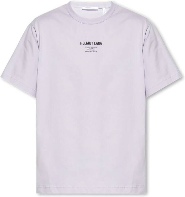 Helmut Lang Bedrukt T-shirt Purple Heren