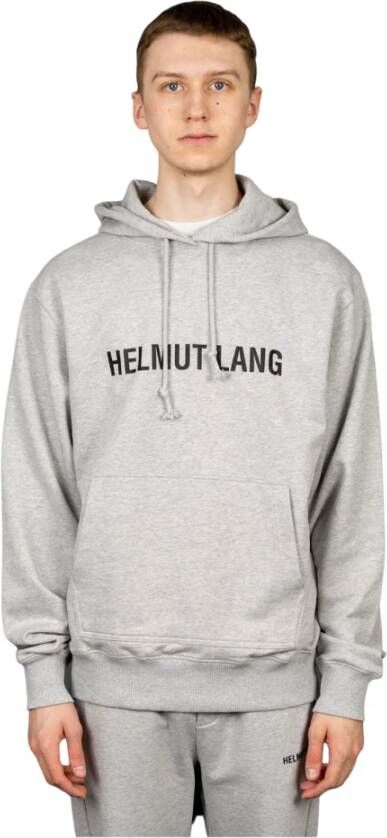 Helmut Lang Core Logo hoodie Grijs Heren