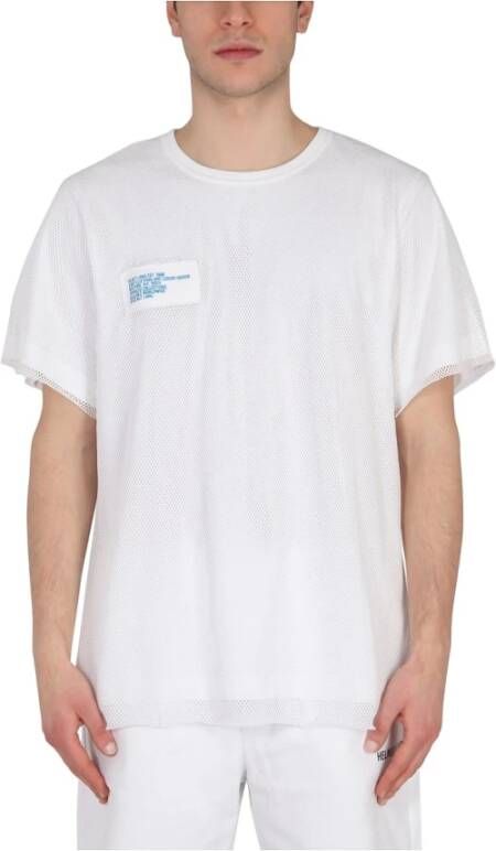 Helmut Lang Crew Neck T-skjorte White Heren