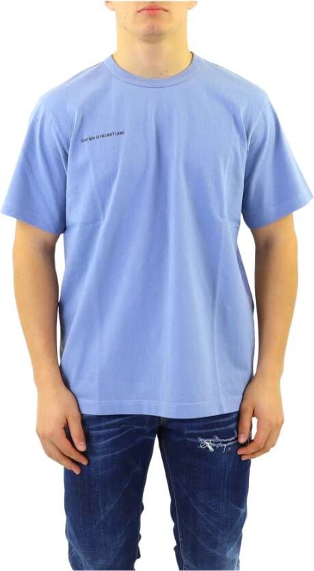 Helmut Lang Gekruist logo -T -shirt Blauw Heren