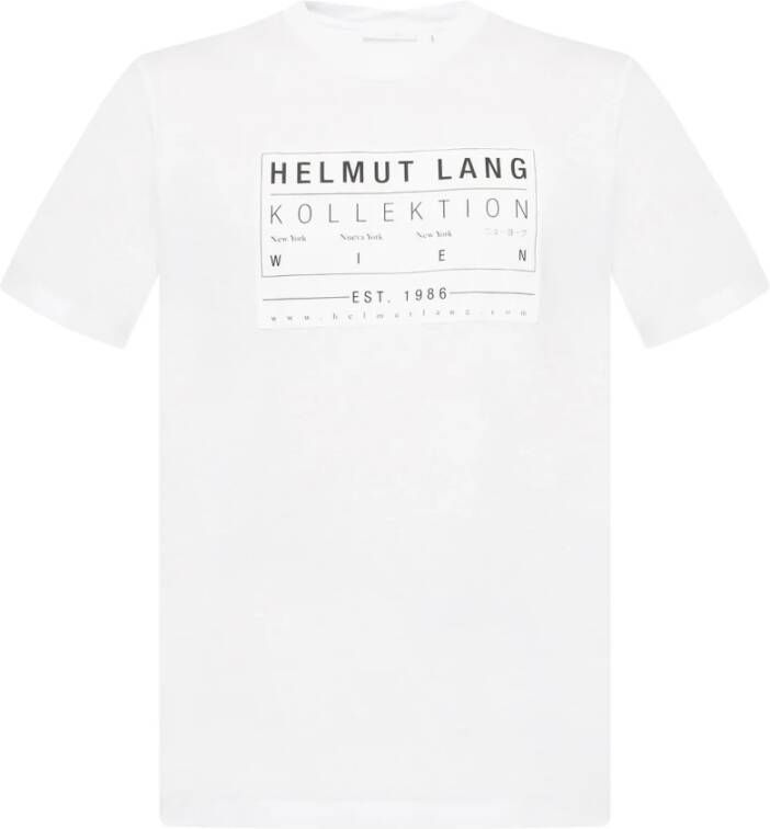 Helmut Lang Gepatcht t-shirt Wit Heren