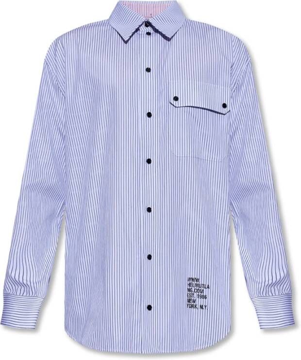 Helmut Lang Oversized shirt Blauw Heren