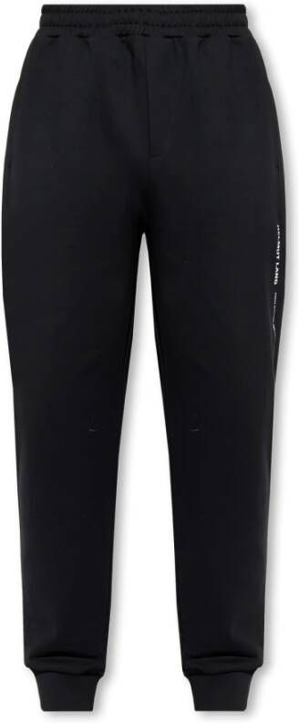 Helmut Lang Sweatpants met logo Zwart Heren