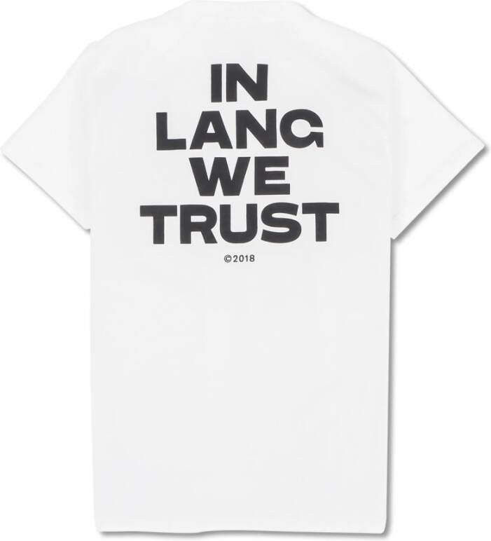 Helmut Lang T -shirt met afdrukken Wit Heren