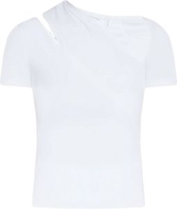 Helmut Lang T-shirt with cut-out Wit Dames