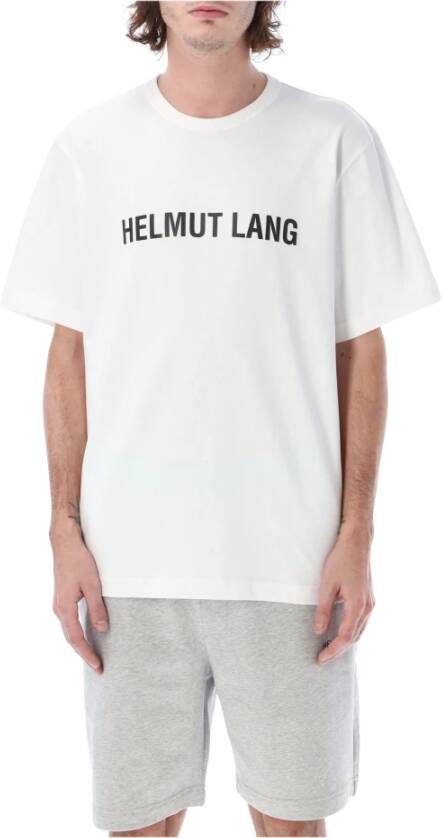 Helmut Lang Witte Cotton Core T-shirt Herenmode White Heren