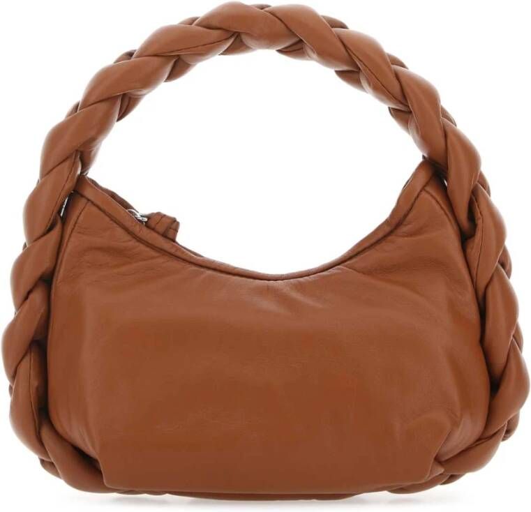Hereu Bruine nappa lederen mini espiga handtas Bruin Dames