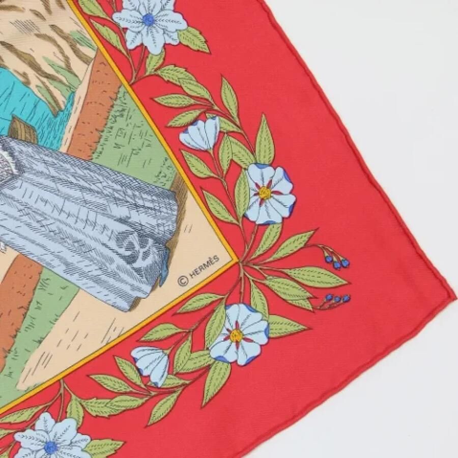 Hermès Vintage Pre-owned Silk scarves Red Dames - Foto 3