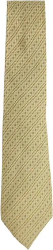 Hermès Vintage Gebruikte sjaal Beige Heren