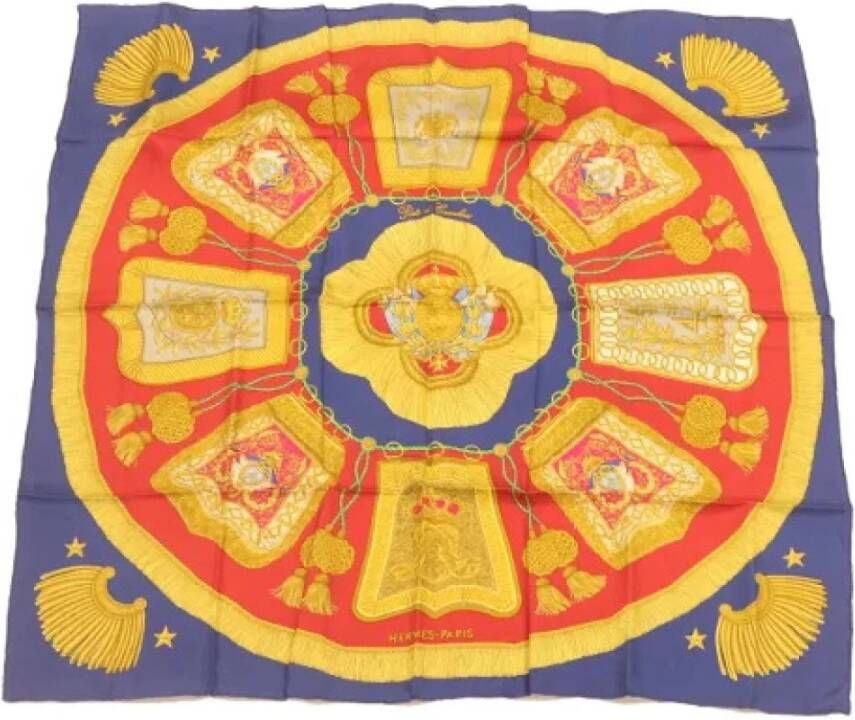 Hermès Vintage Gebruikte sjaal Blauw Dames