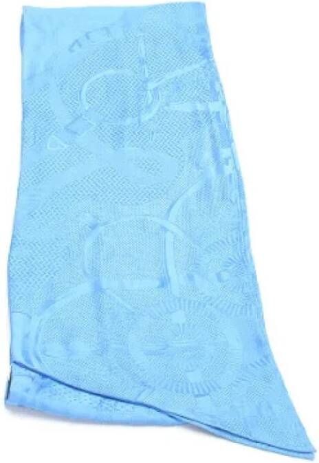 Hermès Vintage Gebruikte sjaal Blauw Dames