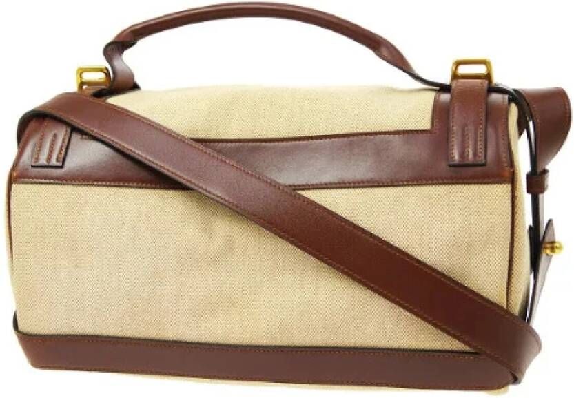 Hermès Vintage Handtassen van tweedehands stoffen Bruin Dames