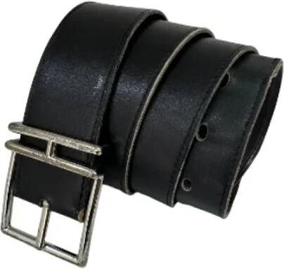 Hermès Vintage Pre-owned Canvas belts Zwart Unisex