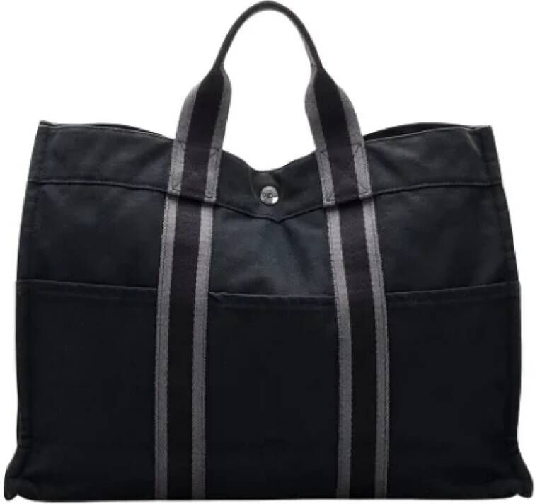 Hermès Vintage Pre-owned Canvas handbags Zwart Unisex