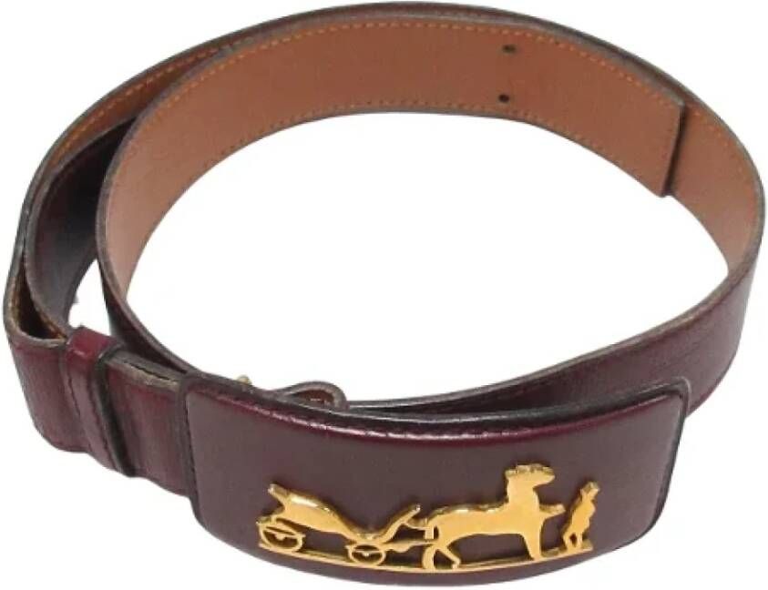 Hermès Vintage Pre-owned Leather belts Paars Heren