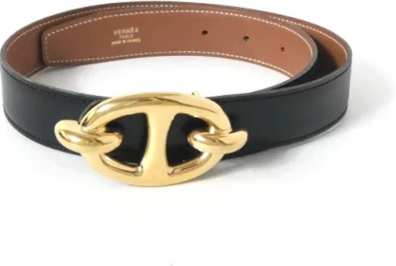 Hermès Vintage Pre-owned Leather belts Zwart Dames