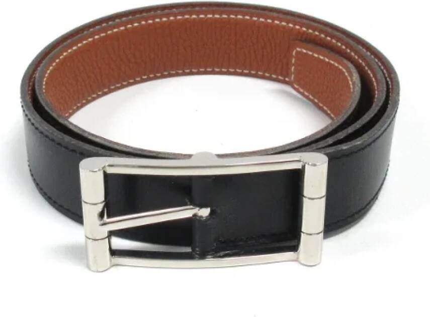 Hermès Vintage Pre-owned Leather belts Zwart Dames