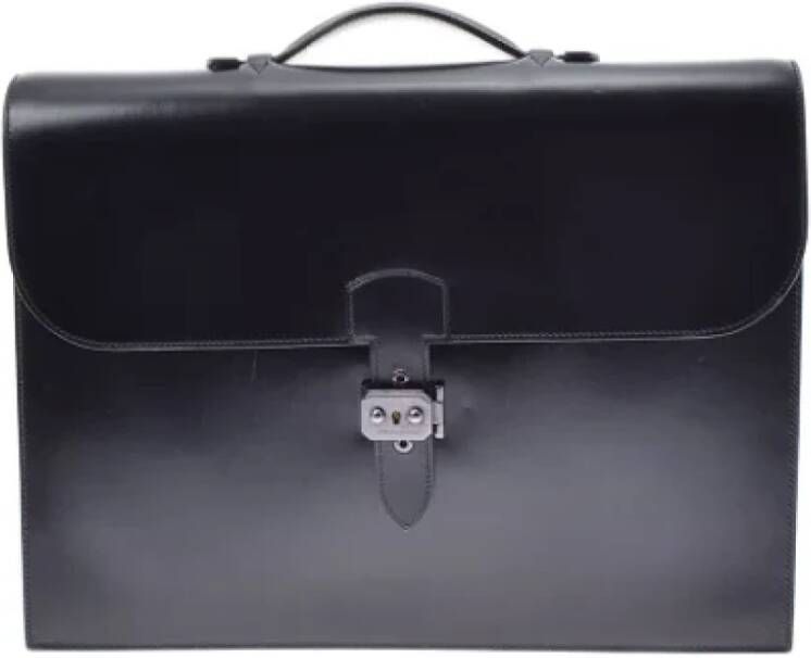 Hermès Vintage Pre-owned Leather briefcases Zwart Dames