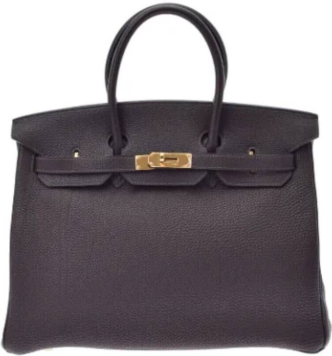 Hermès Vintage Pre-owned Leather handbags Zwart Unisex