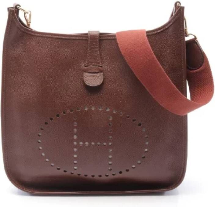 Hermès Vintage Pre-owned Leather shoulder-bags Bruin Dames