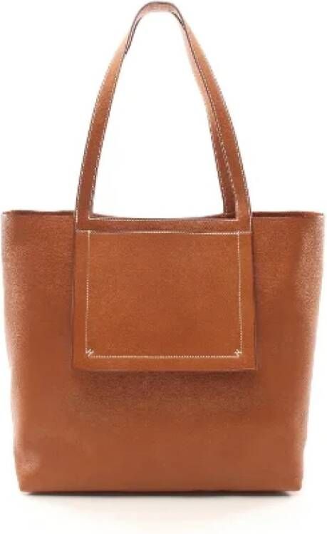 Hermès Vintage Pre-owned Leather shoulder-bags Bruin Dames