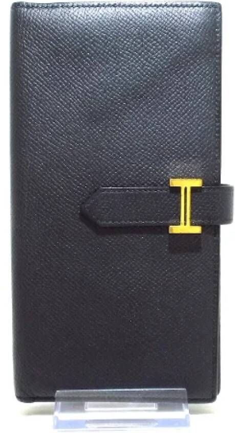 Hermès Vintage Pre-owned Leather wallets Zwart Unisex