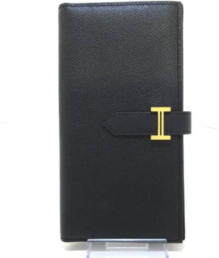 Hermès Vintage Pre-owned Leather wallets Zwart Unisex